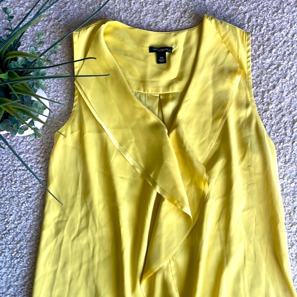 Ann Taylor Chartreuse Layered Top - Picture 3 of 7